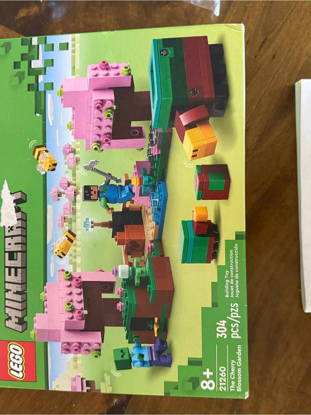 Lego Minecraft Cherry Blossom Garden Building Set - Pink, Green, Blue